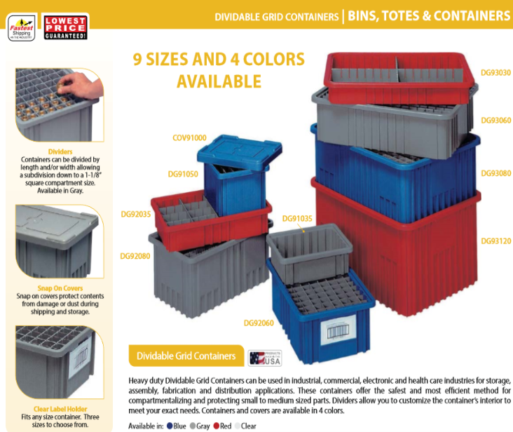 Used Collapsible Plastic Containers, Totes & Storage Bins